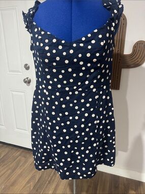 Abercrombie & Fitch Navy Polka Dot Mini Dress
